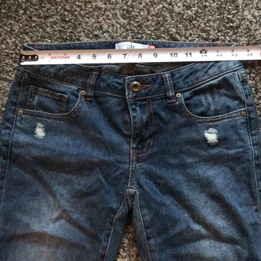 CAbi Distressed Skinny Jeans Size 2